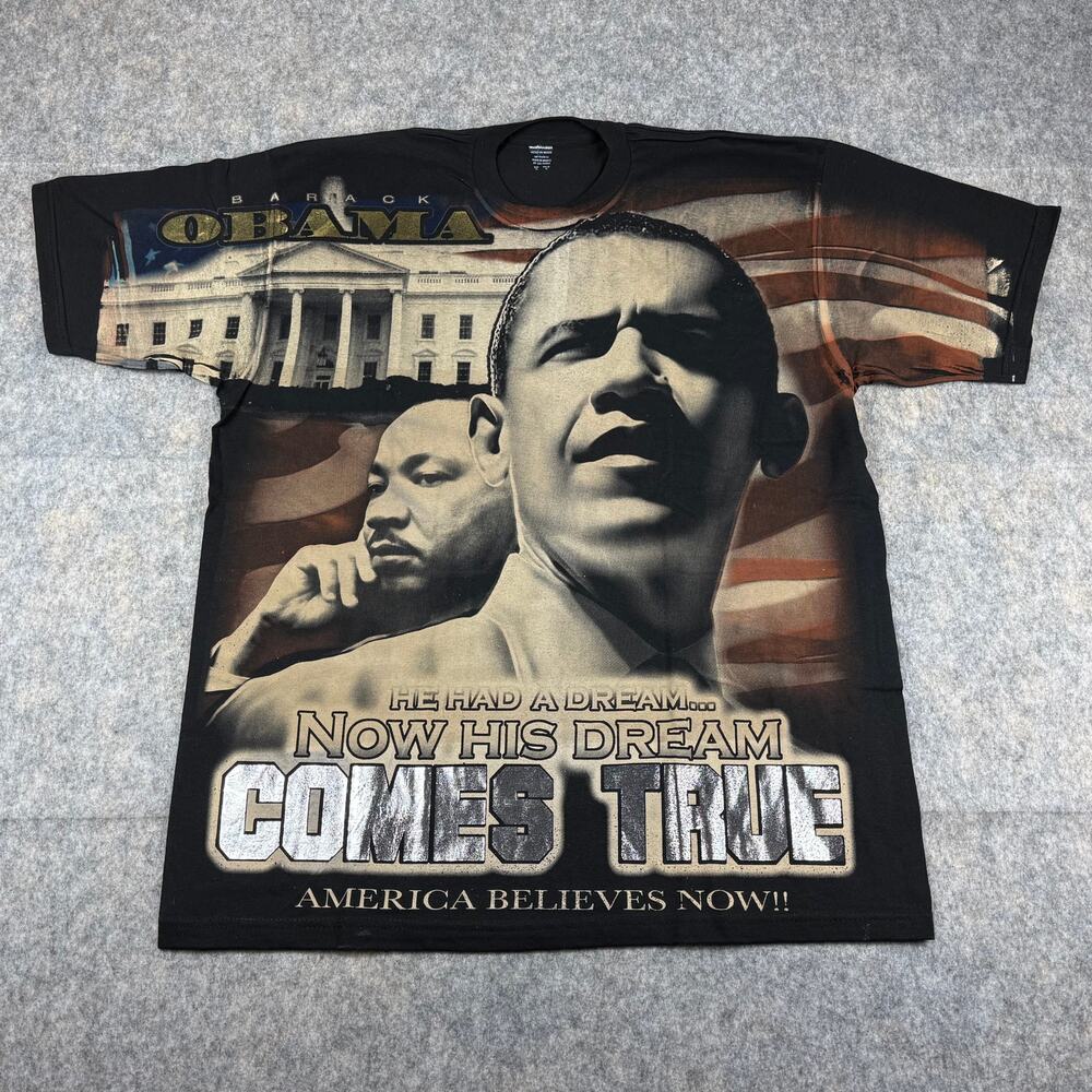 Vintage Obama Martin Luther King All Over Print Y2K T-Shirt